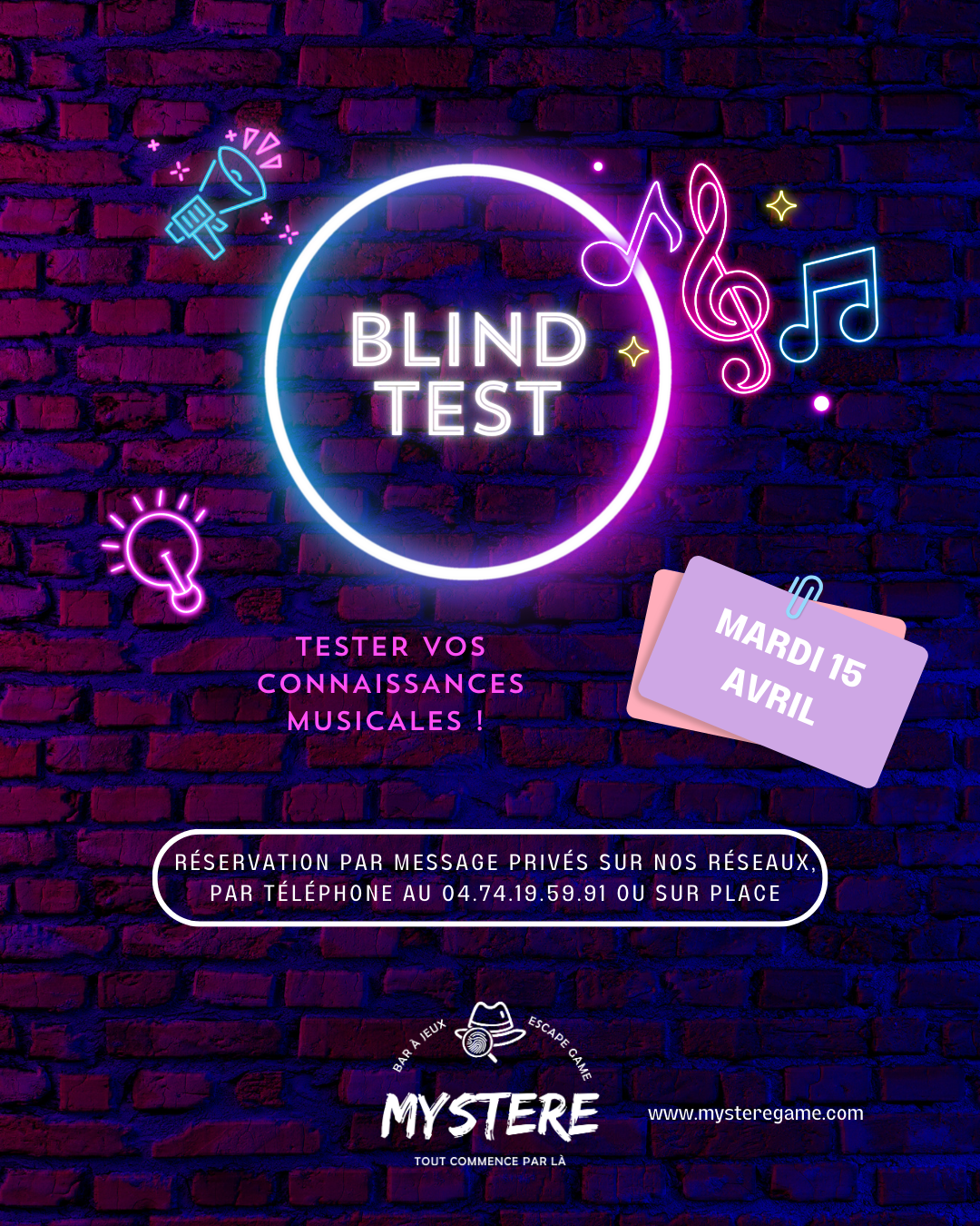 Soirée Blind Test au MYSTERE