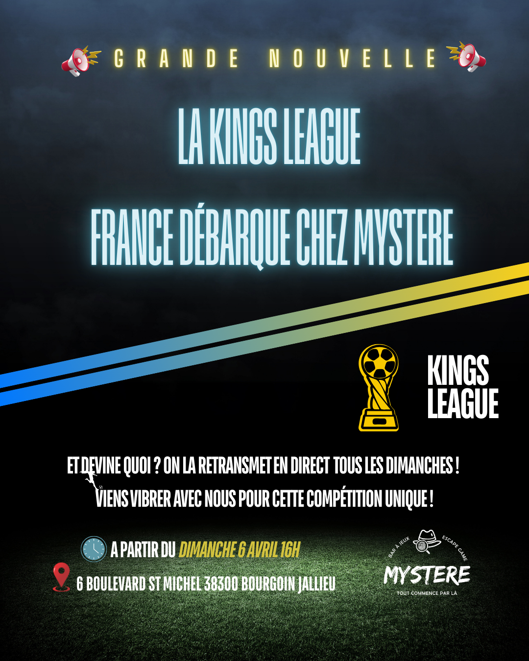 Retransmission Kings league - MYSTERE Bar